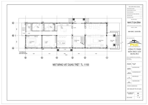 Mẫu mặt bằng vật dụng trệt