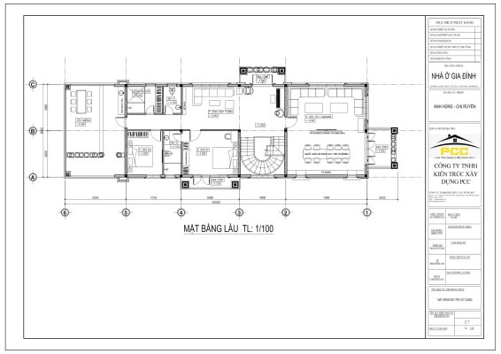 Mặt bằng lầu của thiết kế nhà, biệt thự